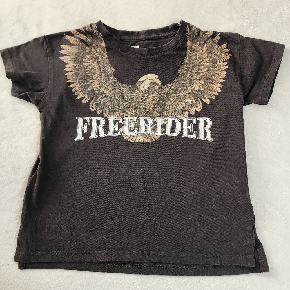 Cotton On Kids Shirt Sleeve Tshirt With Eagle Graphic Freerider Size 7